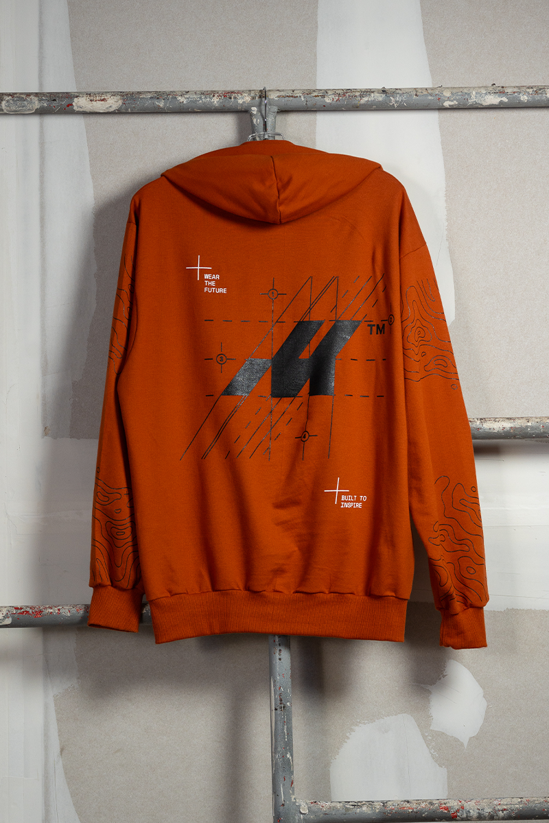 HOODIE FUTURE BUILDERS - ORANGE