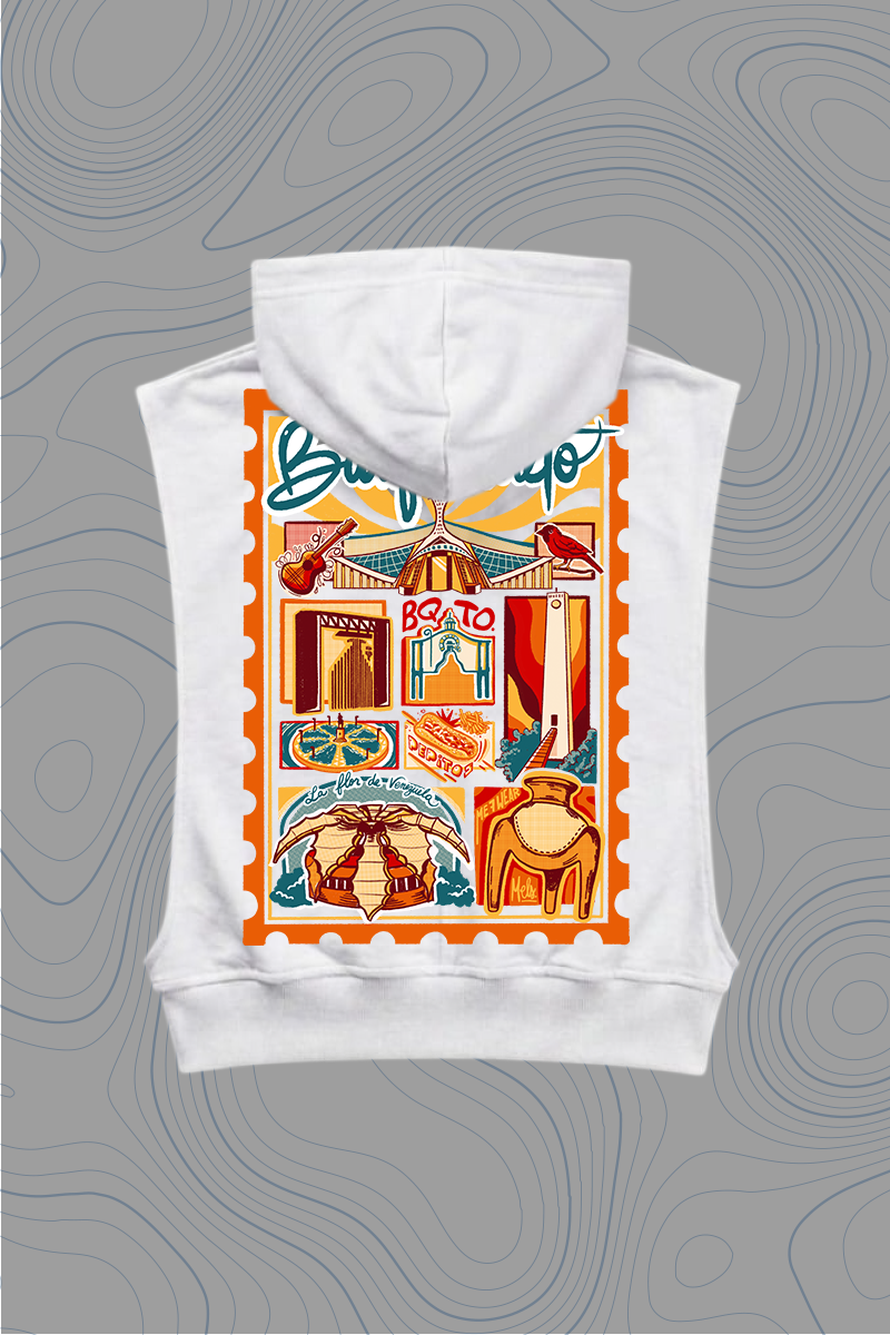 Women's Sleeveless Hoodie "Barquisimeto" — P2 Territorios