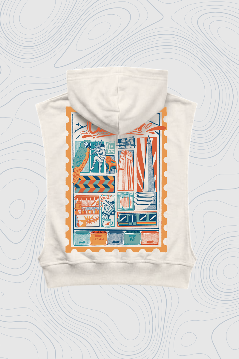 "Caracas" Women's Sleeveless Hoodie — P2 Territorios