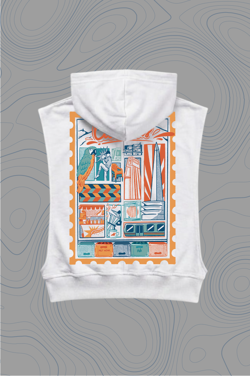 "Caracas" Women's Sleeveless Hoodie — P2 Territorios