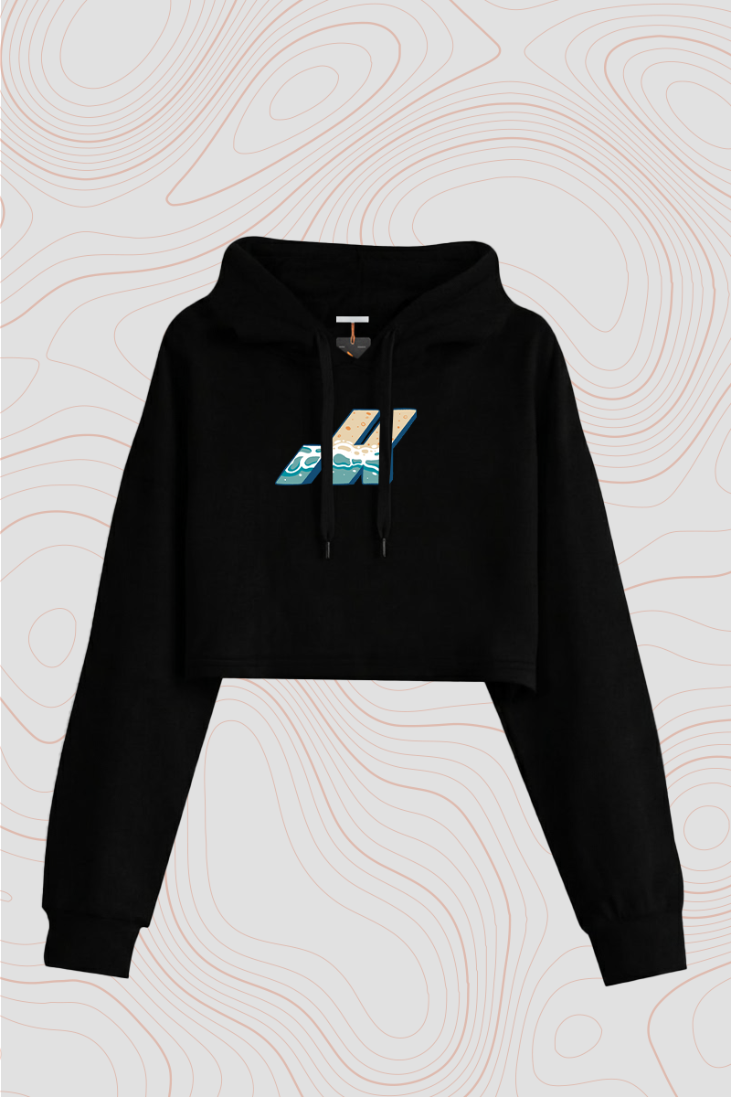 Hoddie Crop Top_La Guaira_Phase II_Black II