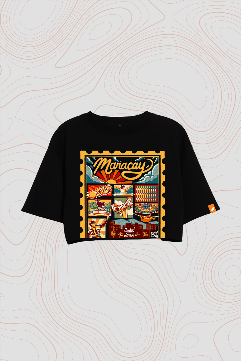 Franela Oversize Crop Top «Maracay» — P2 Territorios
