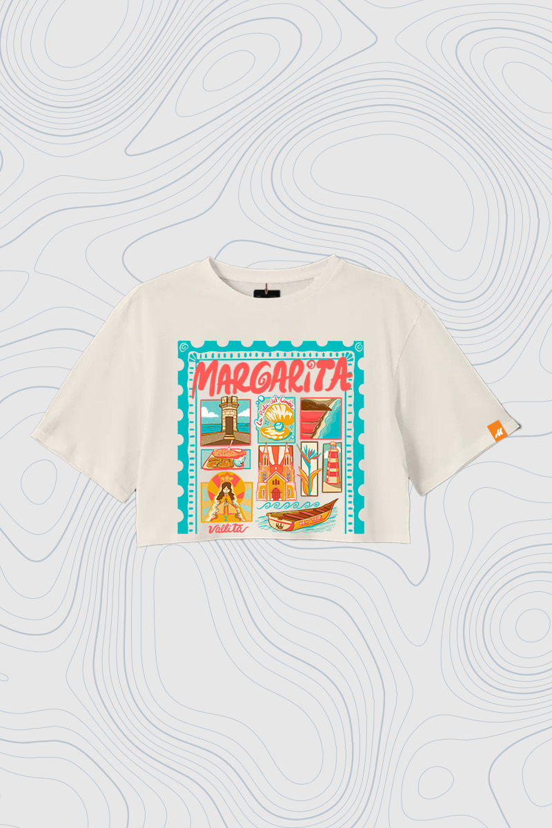Franela Oversize Crop Top «Margarita» — P2 Territorios