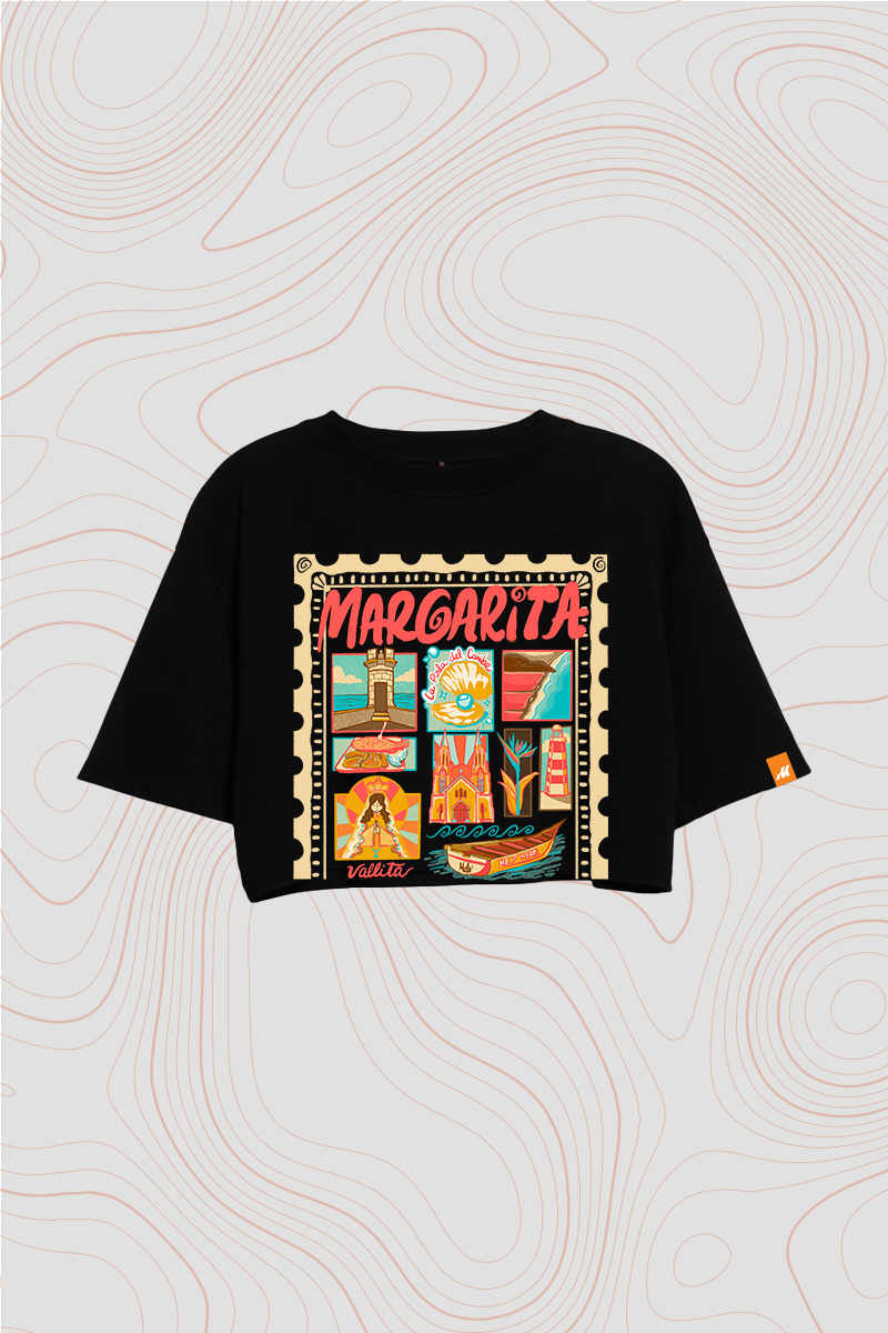 Franela Oversize Crop Top «Margarita» — P2 Territorios