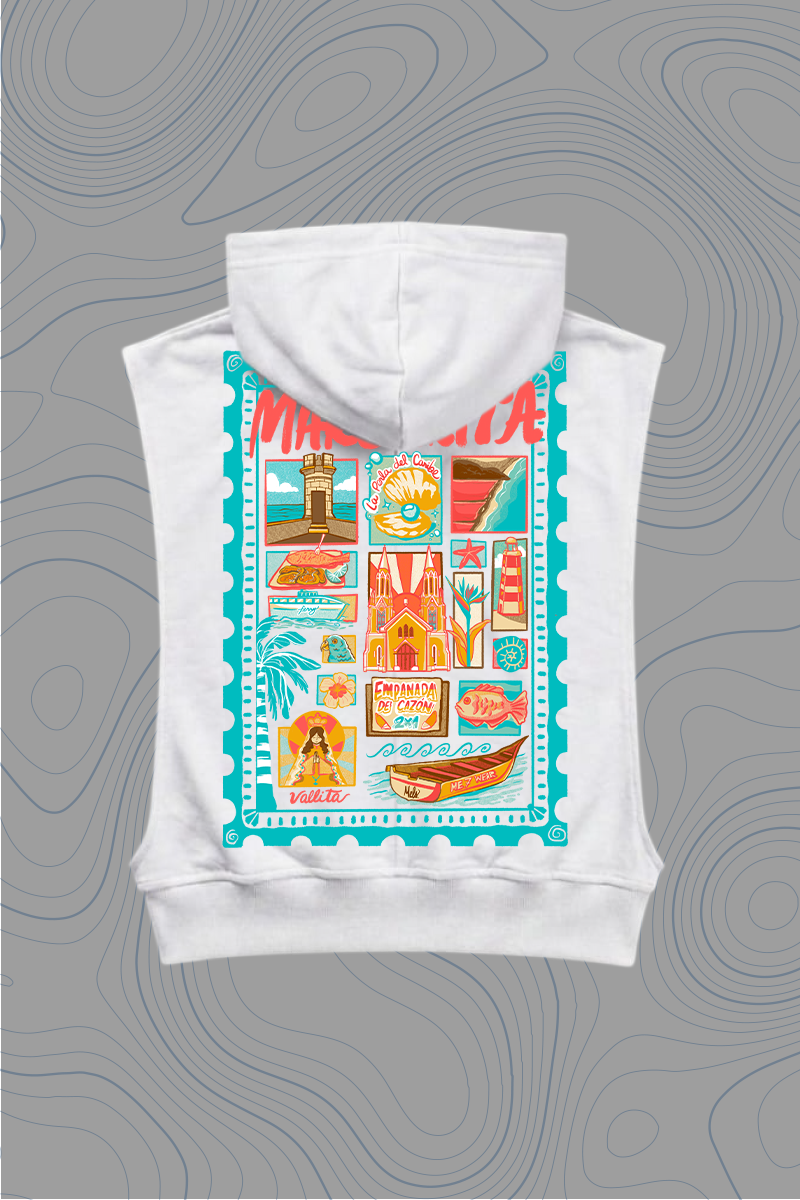 Women's Sleeveless Hoodie "Margarita" — P2 Territorio