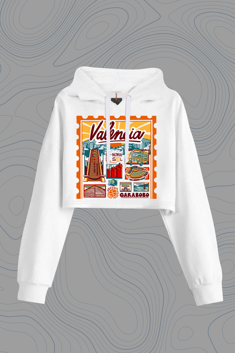 "Valencia" Cropped Hoodie — P2 Territorios